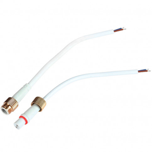 IP65 waterproof male/female connector with two cables and coding device