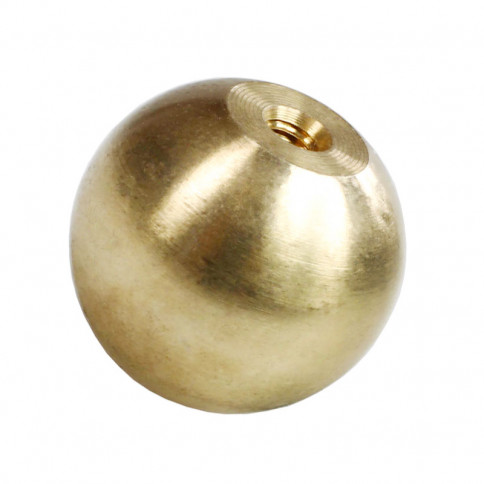 Boule en laiton diamètre 21.5mm taraudé M4 non débouchant