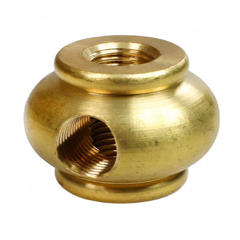 29.5mm diameter brass ball socket with three M10 tapped outlets