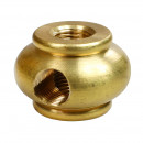 29.5mm diameter brass ball socket with three M10 tapped outlets