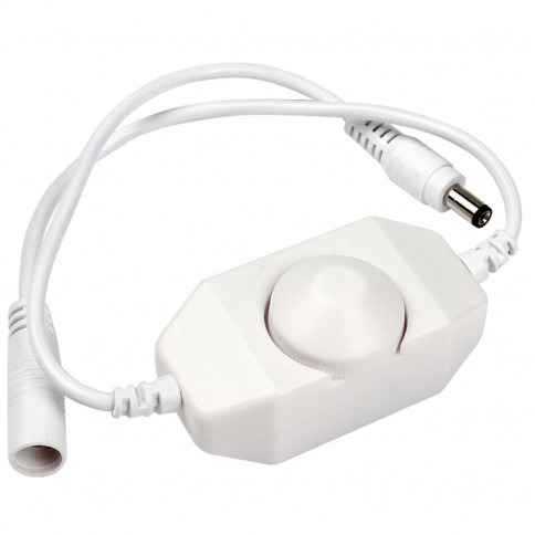 12 - 24 volt LED dimmer with rotary knob and white colour jack connection