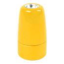 E14 lampholder in gloss enamelled porcelain in Indian yellow