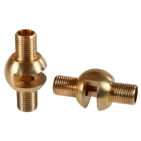 M10 spherical double male threaded brass sleeve