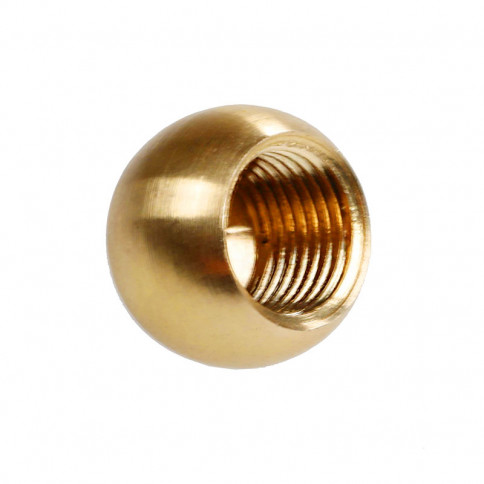 Boule en laiton diamètre 16mm taraudé M10 au pas de 1mm