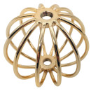 Lattice lighting ball - openwork cage in gold chrome steel - diameter 82mm