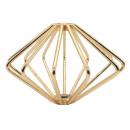Caris gold chrome openwork luminaire cage - size 122 x 82mm