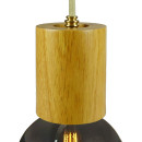 Douille de lampe E27 Maneki en bois de frêne vernis de forme cylindrique