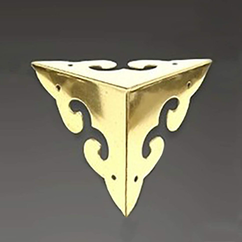 Brass protector for table corners, furniture, pedestals and cupboards - size 39 x39mm