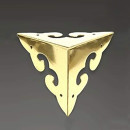 Brass protector for table corners, furniture, pedestals and cupboards - size 39 x39mm