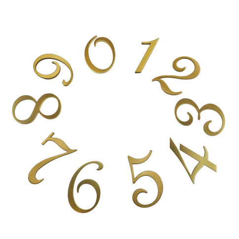 Brass numbers from zero to nine, functional use or personal significance