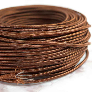 Câble rond tresse marron...