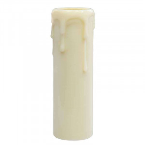 Natural white fake chandelier candle 100mm