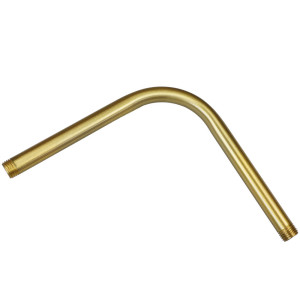 90° brass tube with M10 threaded ends - symmetrical arm length 112 mm