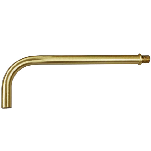 90° brass tube - length 178mm 64mm threaded, thread M10