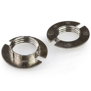 Écrou crantée large en zamac pour bague fileté M20,8mm au pas de 2mm