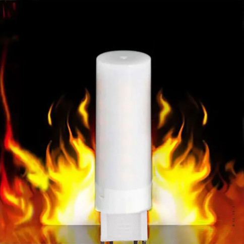 Ampoule LED G9 à effet flamboyant type flamme - 230 volts