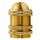 Douille Sorel en laiton massif à culot E14 en porcelaine - double bagues