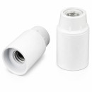 Douille de lampe à culot E12 en bakélite - couleur blanc