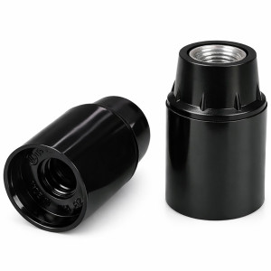 Douille de lampe à culot E12 en bakélite - M10 – couleur noir, pour luminaires en 110 Volts