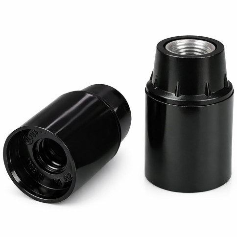 Douille de lampe à culot E12 en bakélite - M10 – couleur noir, pour luminaires en 110 Volts
