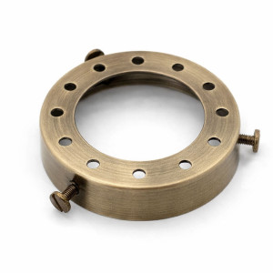 Support à griffes en acier couleur bronze antique Zuri pour verrerie ou céramique