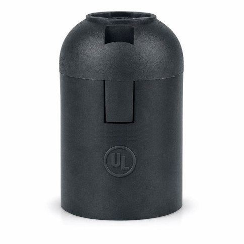 copy of Smooth black plastic E27 base...