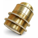 Douille E27 Lynch en laiton massif usinée pour lampe style Edison filetée long