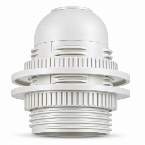 White plastic socket with double...