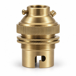 Douille de lampe B22 en laiton naturel - fixation taraudage M10