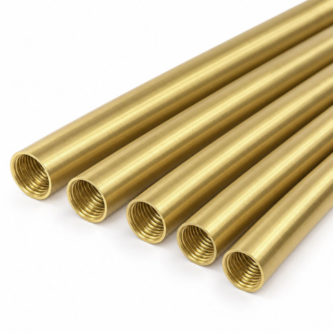 Tube en laiton Ø extérieur 16mm – Taraudé M14 – Disponible en 9 longueurs de 5 cm à 50 cm